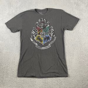 Harry Potter Men's Medium Gray Universal Studios Short Sleeve Crew Cotton Shirt